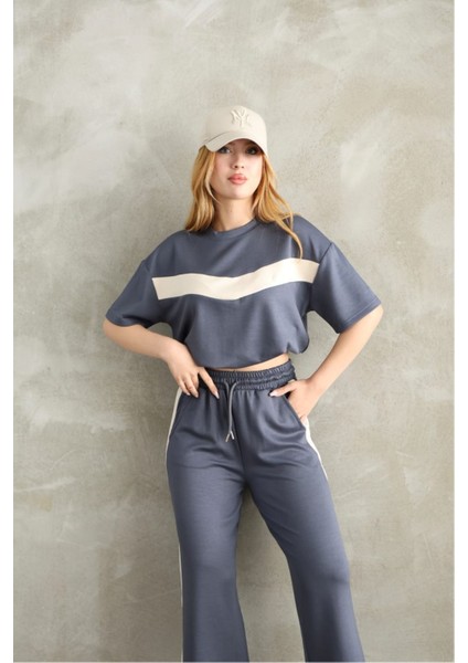 Kadın Modal Kısakol Eşofman Takım Rüzgara Dayanıklı Örme Kumaş 2'li Set