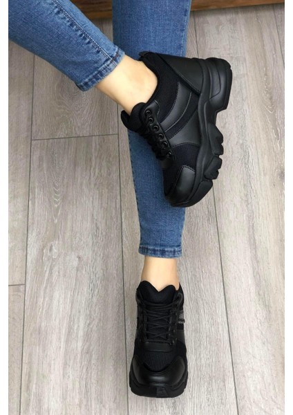 209 Siyah Kadın Spor Sneaker modelleri