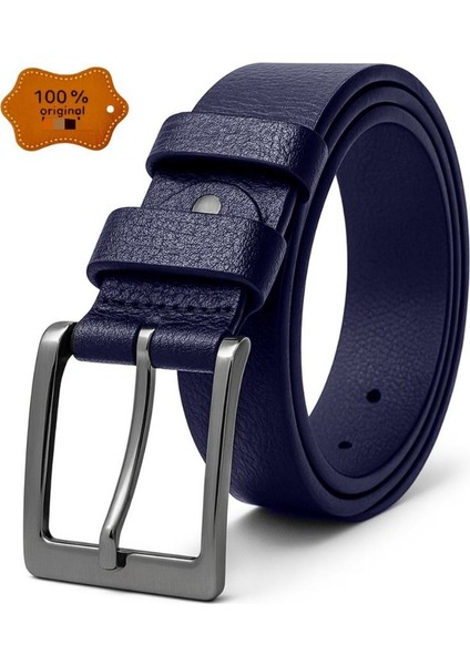 2 Adet 100 % Hakiki Deri Siyah ve Lacivert Erkek Kumaş Kemer 3.4 cm fiyatları