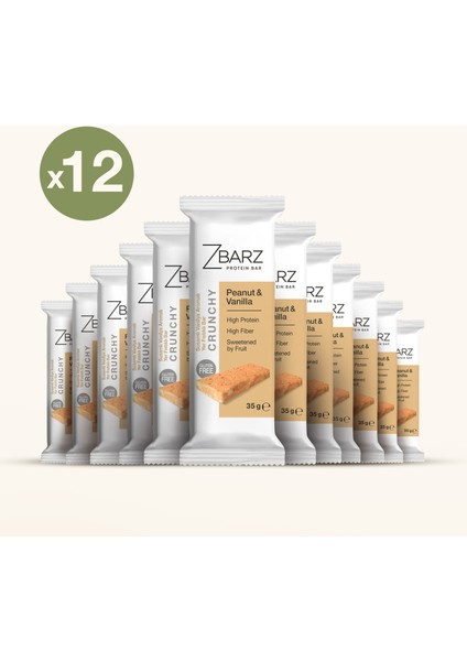 Crunchy Protein Bar Yer Fıstık - Susam & Vanilya 35G (12 Adet) fiyatları