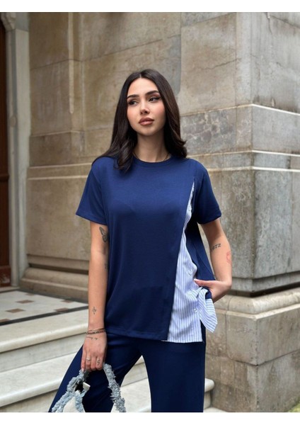 Garnili Terikoton Süs Düğmeli Eşofman Takımı