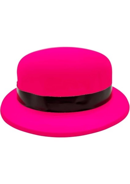 Neon Partisi Pembe Renk Melon Plastik Parti Şapkası
