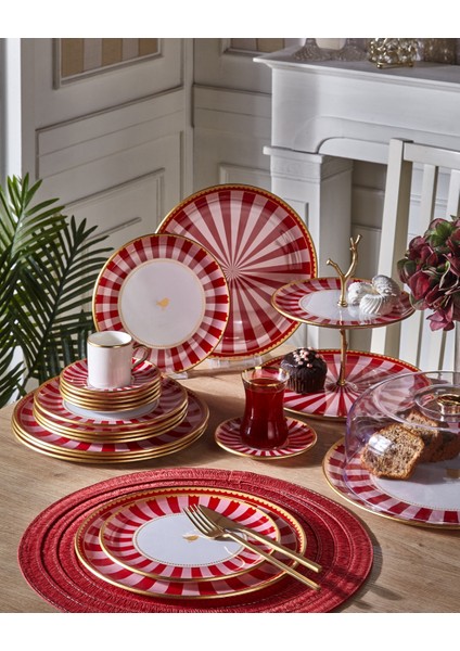 G&g Glass And Glass Iwon Pink 6 Kişilik 34 Parça Çay Vakti Ikram Takımı