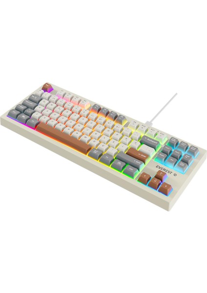 Everest Kb-98 Sılent Tkl-Mini Gri/gri Mavi/kahve Rainbow Q Membrane Klavye fırsatları