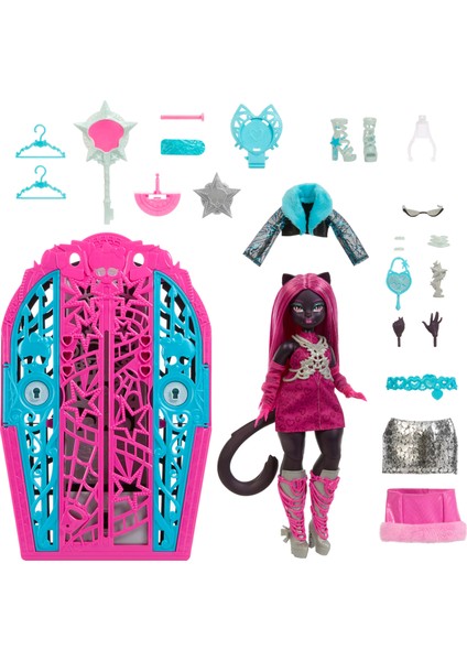 Monster Hıgh® Catty Noır® Bebek, Esrarengiz Hauntlywood Catty Noir Bebek ve 19'dan Fazla Sürpriz JBG82 indirimleri