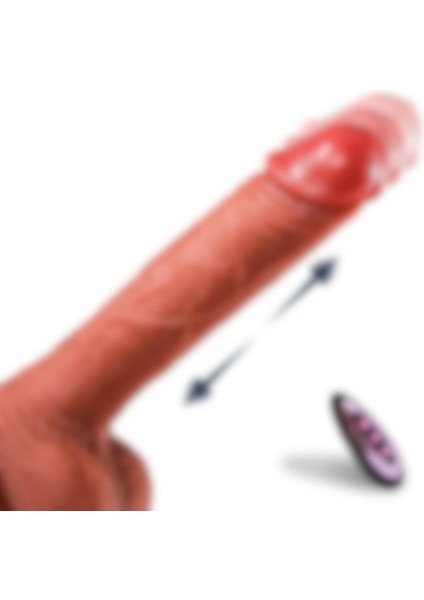 Isıtmalı Ileri Geri Hareketli ve Rotasyonlu Gerçekçi Damarlı Yapay Peniss Vibrator
