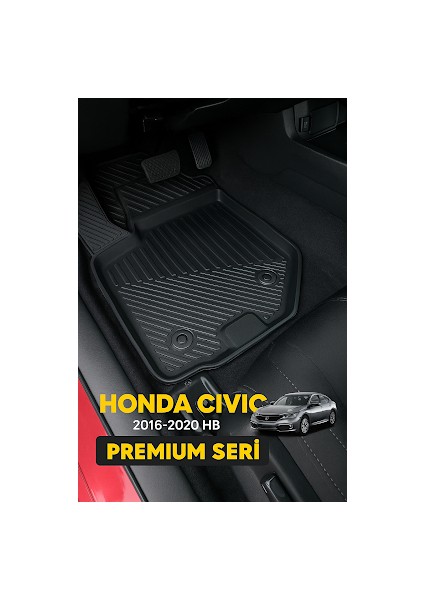 Honda Civic 2016–2020 Fc5 Hb Araca Özel 3D Havuzlu Paspas | Dayanıklı & Kolay Temizlik