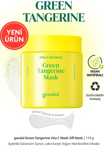 Jel Yüz Maskesi Yeşil Mandalina Özlü C Vitamini Aydınlatıcı Nemlendirici 110 gr Tüm Ciltler