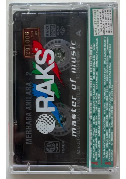 Merhaba Anılara Unutulmayan Türk Aşk Şarkıları 2 Kaset (Jelatinli Sıfır Orijnal Dönem Baskı Kaset) fiyatları