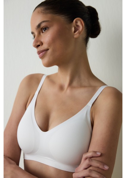 24 Saat İz Bırakmayan Kırık Beyaz Sütyen modelleri