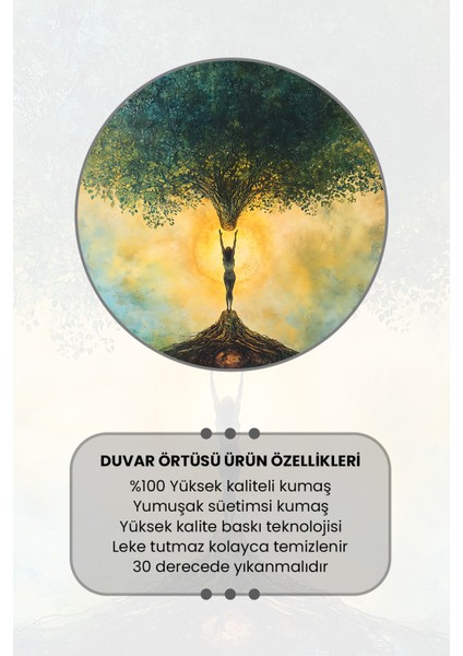 Hayat Ağacı Desenli Duvar Halısı Duvar Örtüsü Tapestry Süet Dokulu Kumaş fırsatları