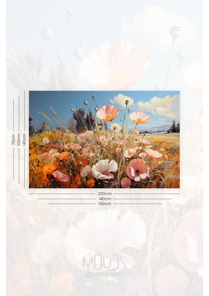 Çiçek Bahçesi Desenli Duvar Halısı Duvar Örtüsü Tapestry Süet Dokulu Kumaş fiyatları