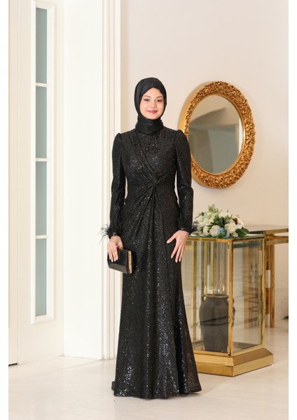 Pul Payet Abiye Elbise Hüma