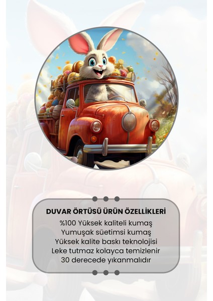 Neşeli Tavşan Desenli Duvar Halısı Duvar Örtüsü Çocuk Odası Tapestry Süet Dokulu Kumaş modelleri