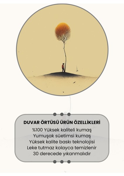 Yalnızlık Ağacı Desenli Duvar Halısı Duvar Örtüsü Tapestry Süet Dokulu Kumaş modelleri