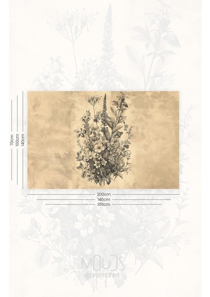 Vintage Çiçek Demeti Desenli Duvar Halısı Duvar Örtüsü Tapestry Süet Dokulu Kumaş fiyatları