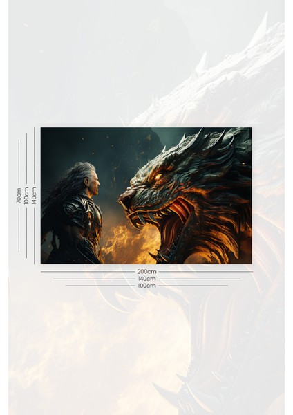 Ejderha ve Savaşçı Desenli Duvar Halısı Duvar Örtüsü Tapestry Süet Dokulu Kumaş modelleri