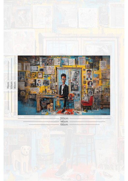 Sanatçı Atölyesi Desenli Duvar Halısı Duvar Örtüsü Tapestry Süet Dokulu Kumaş fiyatları