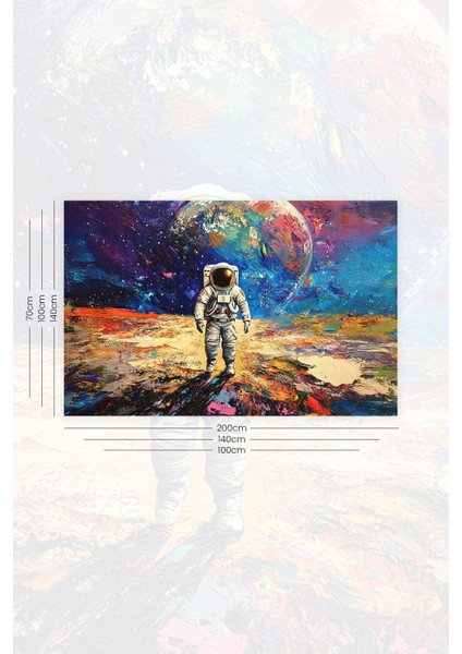 Kozmik Astronot Desenli Duvar Halısı Duvar Örtüsü Tapestry Süet Dokulu Kumaş fiyatları