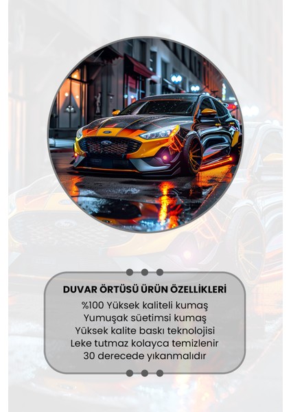 Gece Yansıması Araba Desenli Duvar Halısı Duvar Örtüsü Tapestry Süet Dokulu Kumaş modelleri