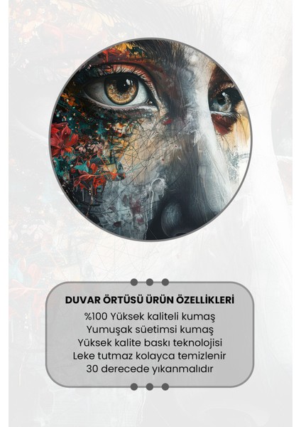 Renkli Silüet Desenli Duvar Halısı Duvar Örtüsü Tapestry Süet Dokulu Kumaş modelleri