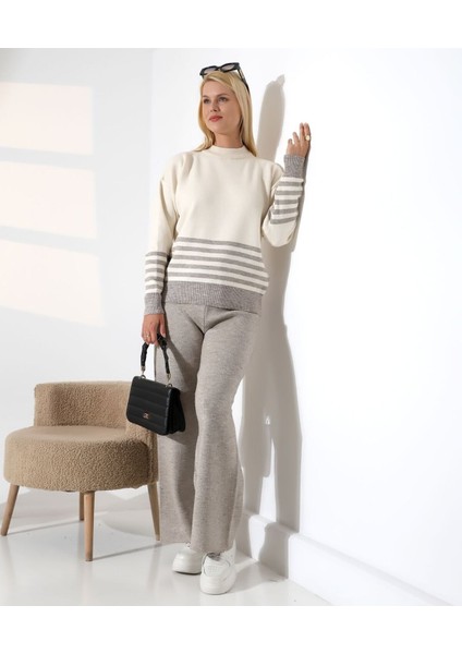 Asil Çizgili ve Düz Renk Triko Takım modelleri