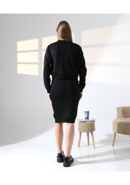 Doğal Aura Fermuarlı Hırka Elbise Takım indirimleri