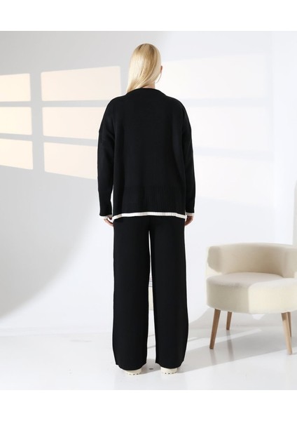 Modern Dokunuş Çizgi Detay Triko Takım indirimleri