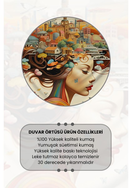 Renkli Kadın Silüet Desenli Duvar Halısı Duvar Örtüsü Tapestry Süet Dokulu Kumaş modelleri