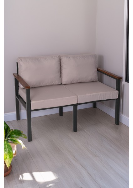 Bahce Mobilyası, Modern Balkon Mobilyası, Kafe Oturma Takımı, Teras Koltugu, 1 Ikili Koltuk