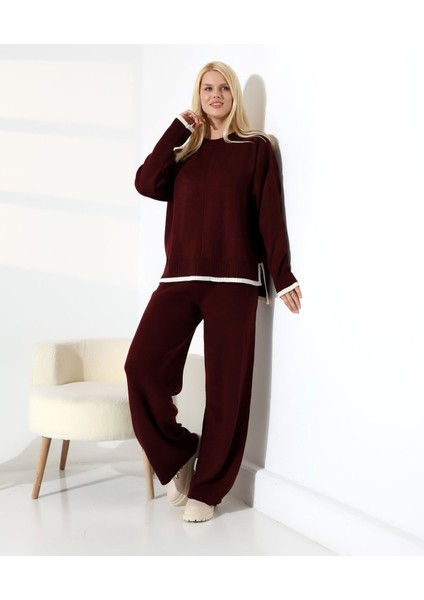 Modern Dokunuş Çizgi Detay Triko Takım modelleri