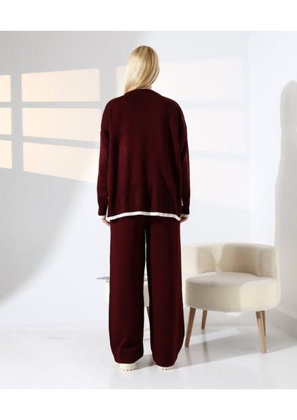 Modern Dokunuş Çizgi Detay Triko Takım indirimleri