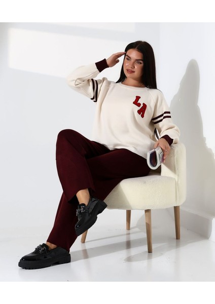 Baskılı Bisiklet Yaka Triko Takım fırsatları