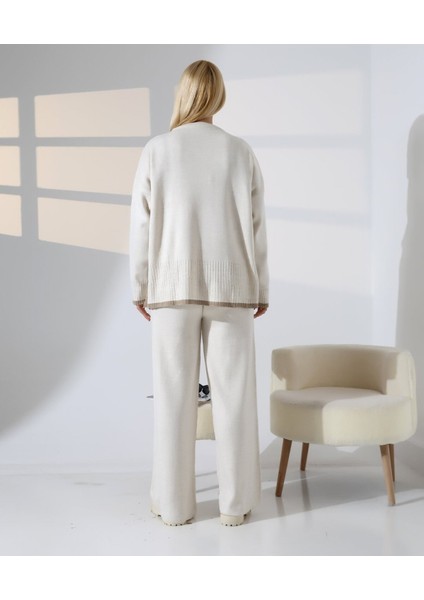 Modern Dokunuş Çizgi Detay Triko Takım indirimleri