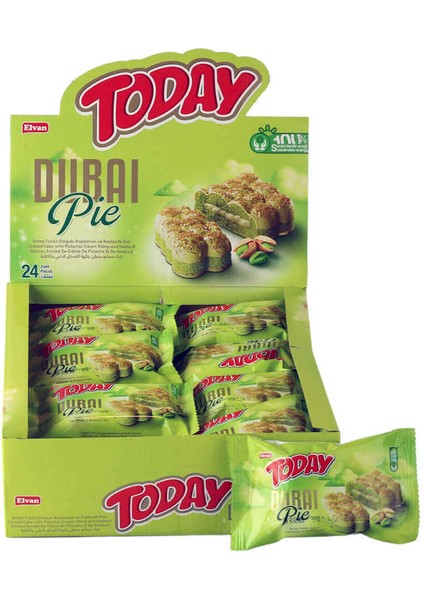 Dubai Pie Antep Fıstıklı Kadayıflı Kek 40 Gr. 24 Adet (1 Kutu)