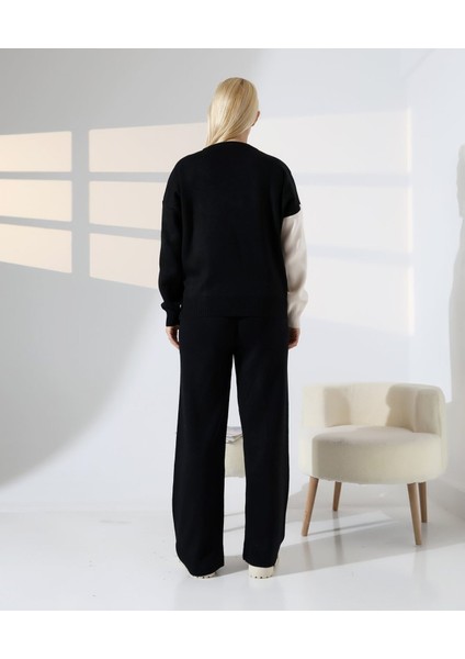 Renk Bloklu Triko Takım indirimleri