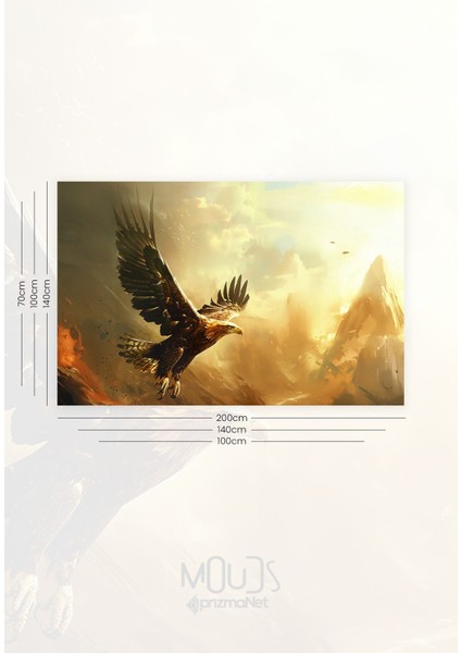 Altın Kartal Desenli Duvar Halısı Duvar Örtüsü Tapestry Süet Dokulu Kumaş fiyatları