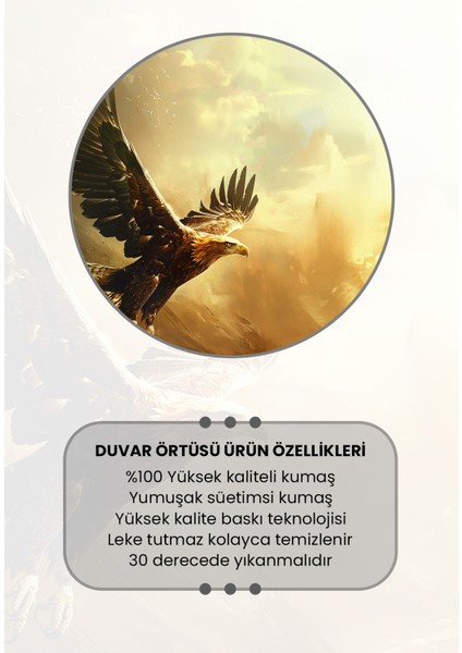 Altın Kartal Desenli Duvar Halısı Duvar Örtüsü Tapestry Süet Dokulu Kumaş modelleri