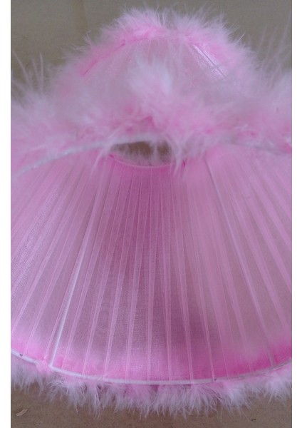 Pembe Organze Avize M-70 Yatak Odası Çocuk Odası Genç ve Bebek Odası Avize Aydınlatma Sarkıt indirimleri