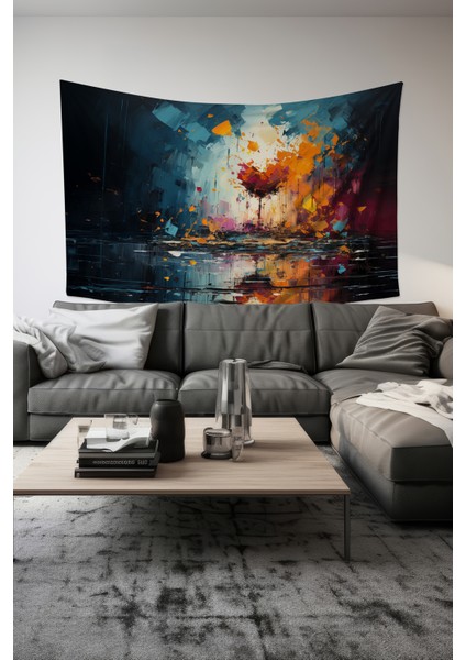 Fırça Darbesi Kalp Desenli Duvar Halısı Duvar Örtüsü Tapestry Süet Dokulu Kumaş fiyatları