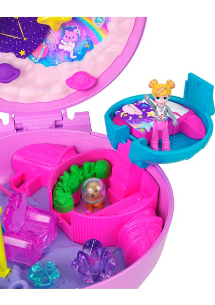 ™ Polly Gezegeni™ Mini Oyun Seti, 1 Mikro Bebek ve Yavru Köpek Figürü, Temaya Uygun Aksesuarların Yer Aldığı Taşınabilir Oyuncak JCB18 indirimleri