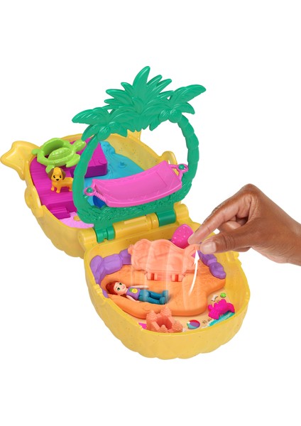 ™ Ananas Köpekçik Plajı Mini Oyun Seti, 1 Mikro Bebek ve Evcil Hayvanlar Dahil 8 Aksesuar JFV00 fırsatları