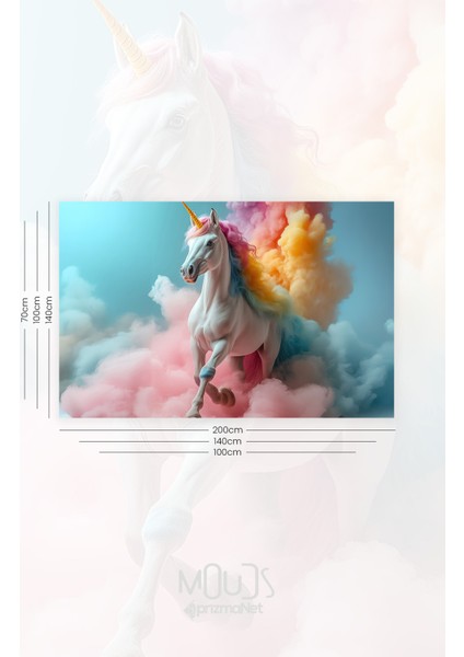 Renkli Unicorn Desenli Duvar Halısı Duvar Örtüsü Çocuk Odası Tapestry Süet Dokulu Kumaş fiyatları