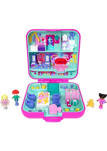 ™ 80. Yıl Dönümüne Özel Nostaljik Kompakt Oyun Seti, Mattel 80. Yıl Dönümüne Özel Nostaljik Kompakt Oyun Seti, Kutlama Temalı Bebek Evi, 1 Evcil Hayvan ve Mobilyalar JGK22 fırsatları