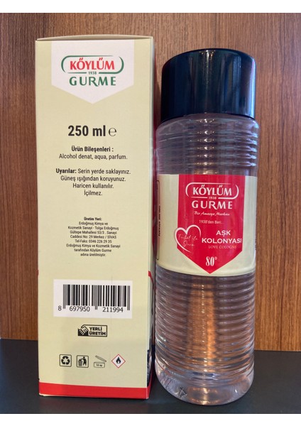 Ferhat ile Şirin Aşk Kolonyası 80 Derece 250 M fiyatları