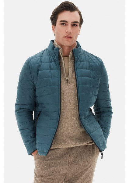 Ds Damat Slim Fit Yeşil Rüzgar Geçirmez Elyaf Dolgulu Şişme Mont 3HF07ORT04262 fiyatları