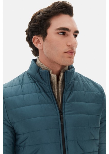 Ds Damat Slim Fit Yeşil Rüzgar Geçirmez Elyaf Dolgulu Şişme Mont 3HF07ORT04262 fırsatları