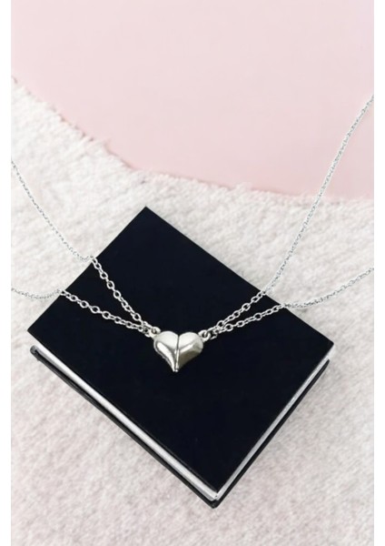 2'li Mıknatıslı Kalpli Çift Kolye ,sevgili ve Arkadaşlık Kolyesi Hediyelik, Anneler Günü Hediyesi fiyatları