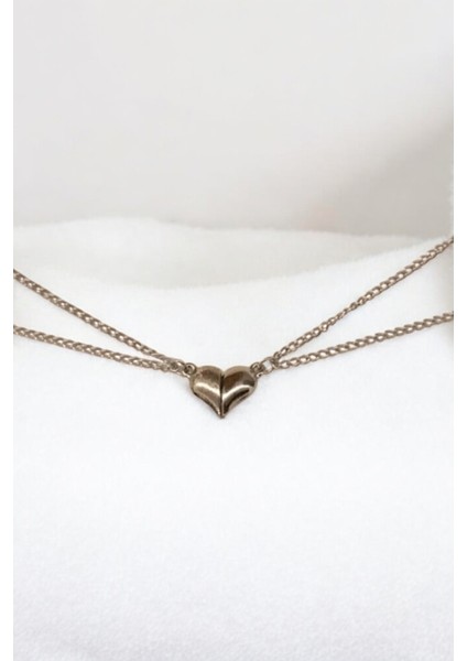 2'li Mıknatıslı Kalpli Çift Kolye ,sevgili ve Arkadaşlık Kolyesi Hediyelik, Anneler Günü Hediyesi modelleri