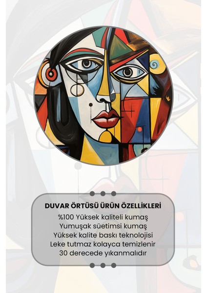Geometrik Yüz Desenli Duvar Halısı Duvar Örtüsü Tapestry Süet Dokulu Kumaş modelleri